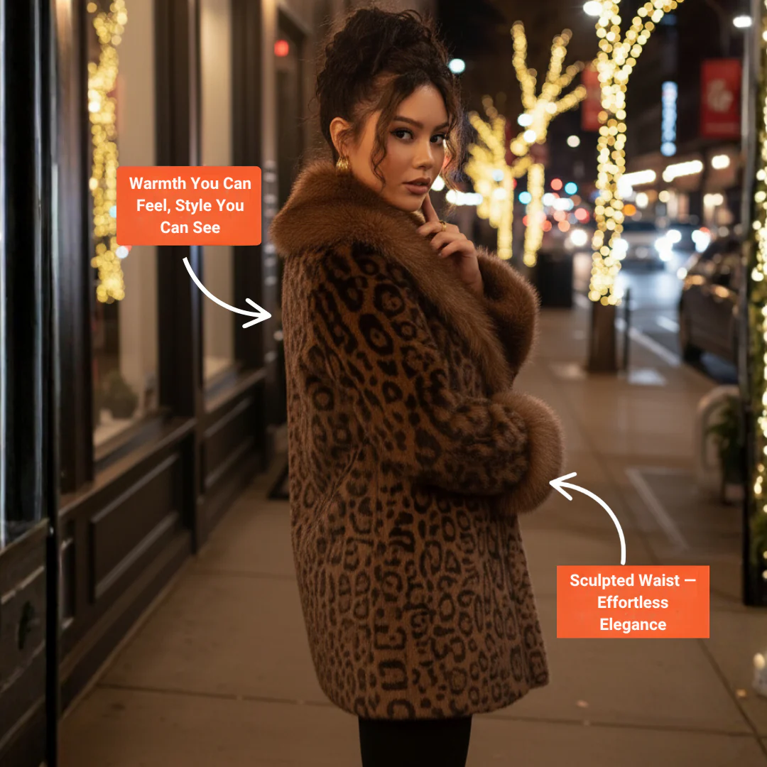 Ceylan Leopard Fur Coat - Image 3