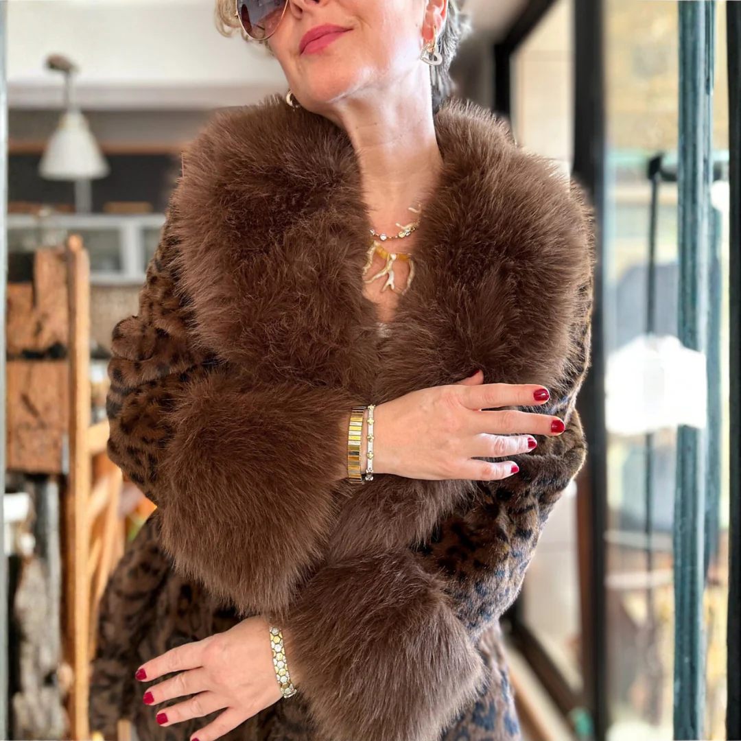 Ceylan Leopard Fur Coat - Image 6