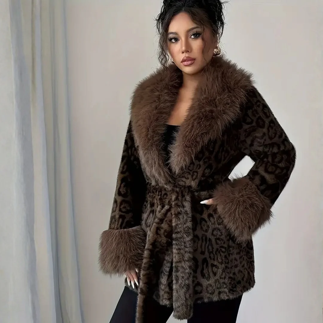 Ceylan Leopard Fur Coat - Image 9