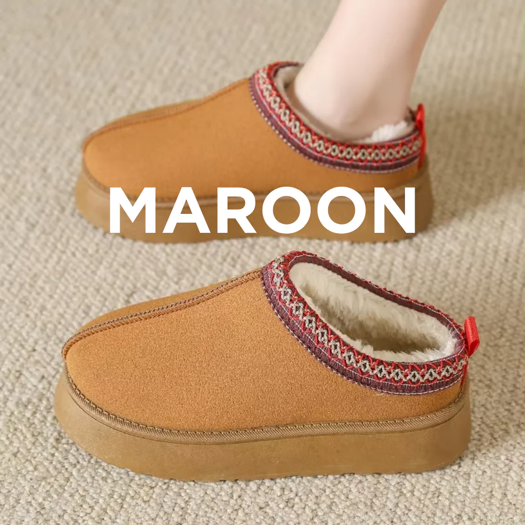 Ceylan Genuine Suede Fuzzy Slippers - Image 6