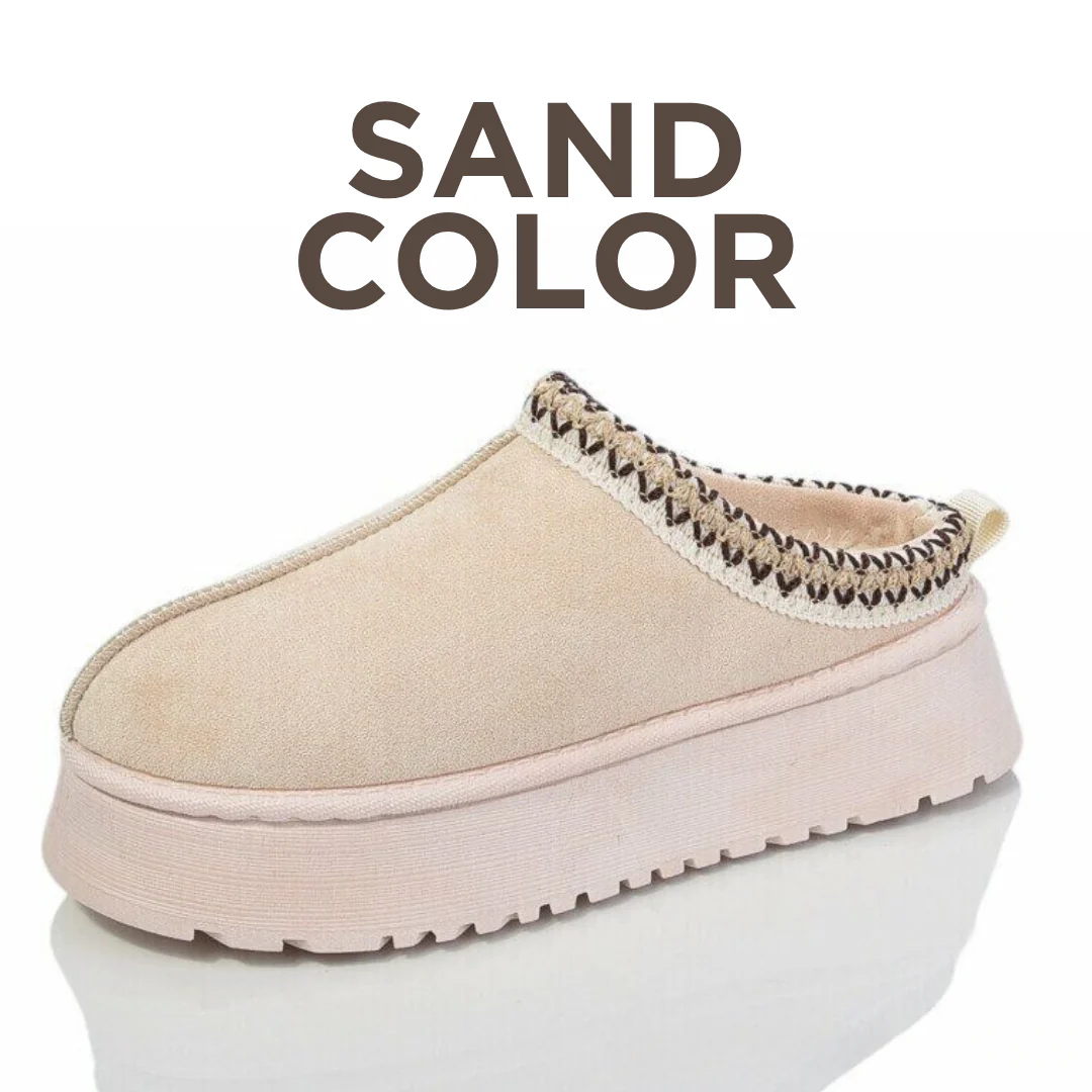 Ceylan Genuine Suede Fuzzy Slippers - Image 7