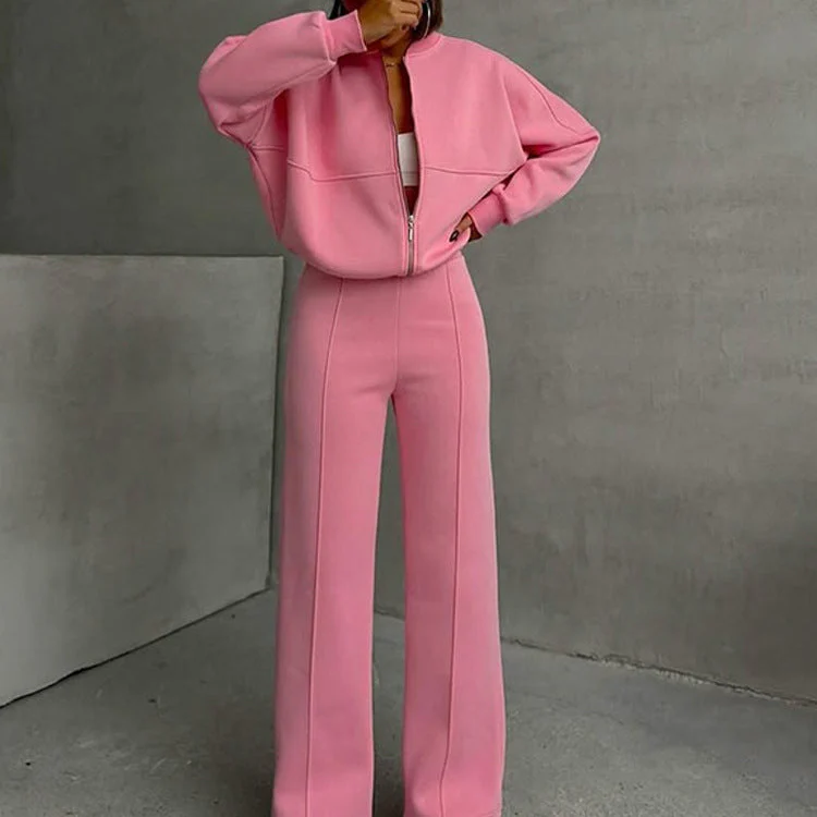 Ceylan Oversized Zip Up Sweatsuit Set - Image 12