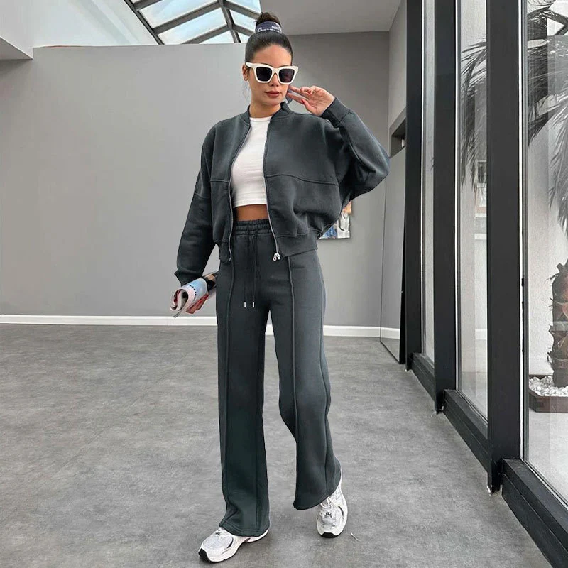 Ceylan Oversized Zip Up Sweatsuit Set - Image 13