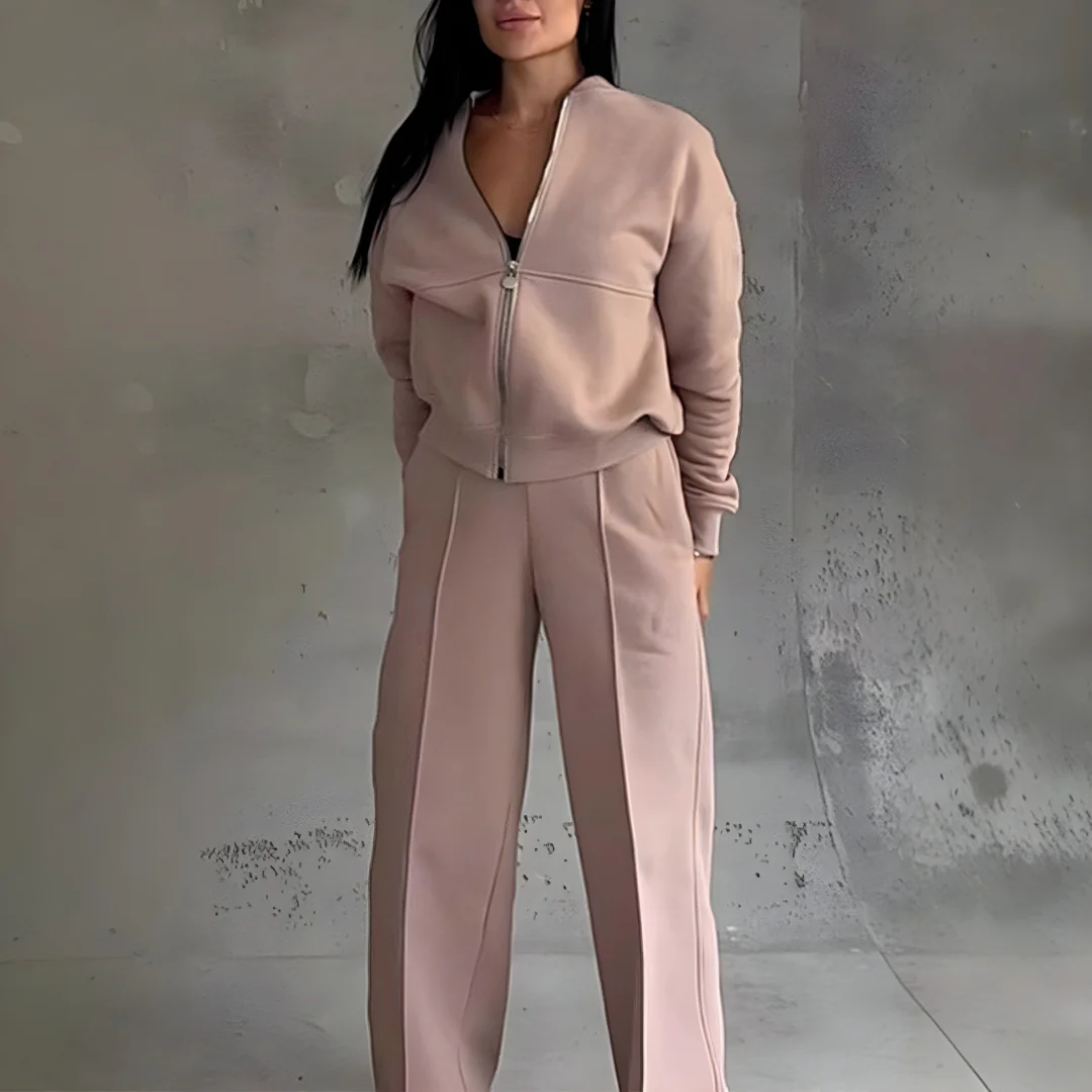 Ceylan Oversized Zip Up Sweatsuit Set - Image 15