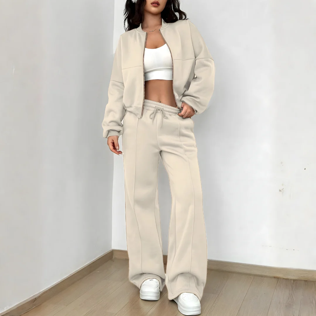 Ceylan Oversized Zip Up Sweatsuit Set - Image 5