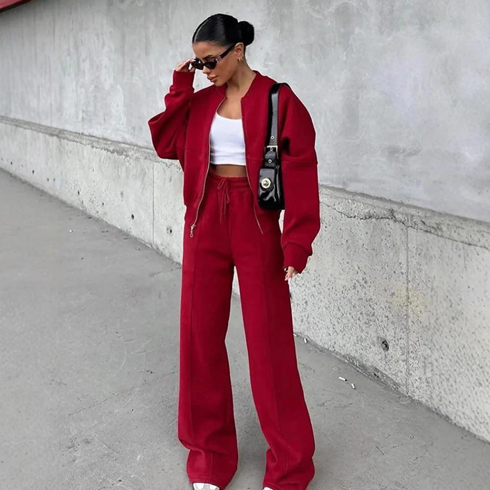 Ceylan Oversized Zip Up Sweatsuit Set - Image 6