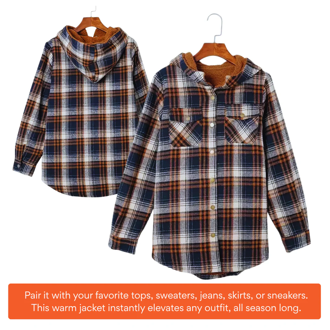 Ceylan Plaid Fleece Lined Jacket - Image 5