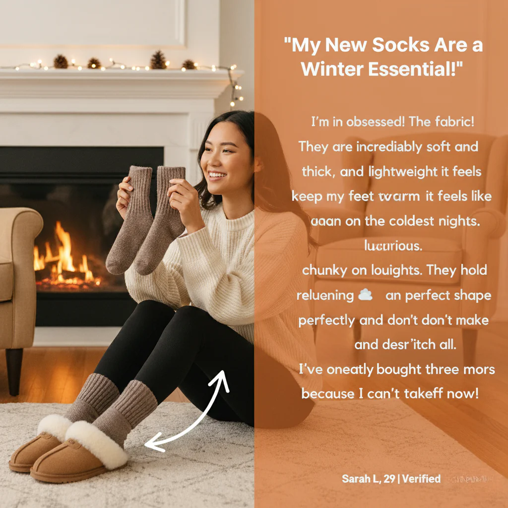 Ceylan  Cozy Mid Calf Socks - Image 4