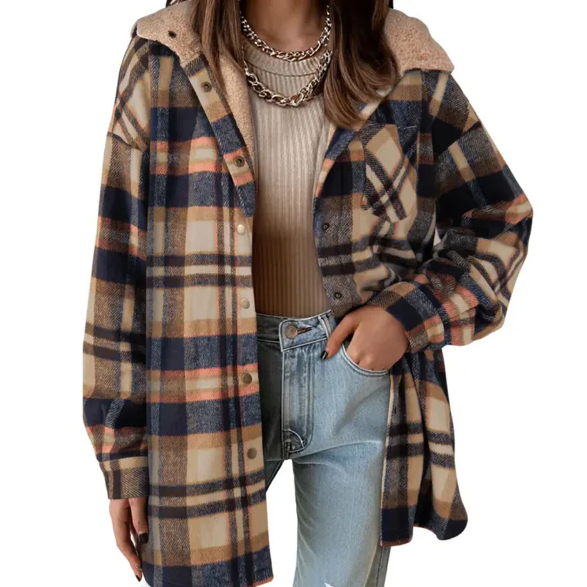 Ceylan Teddy Bear Cozy Flannel Jacket - Image 6
