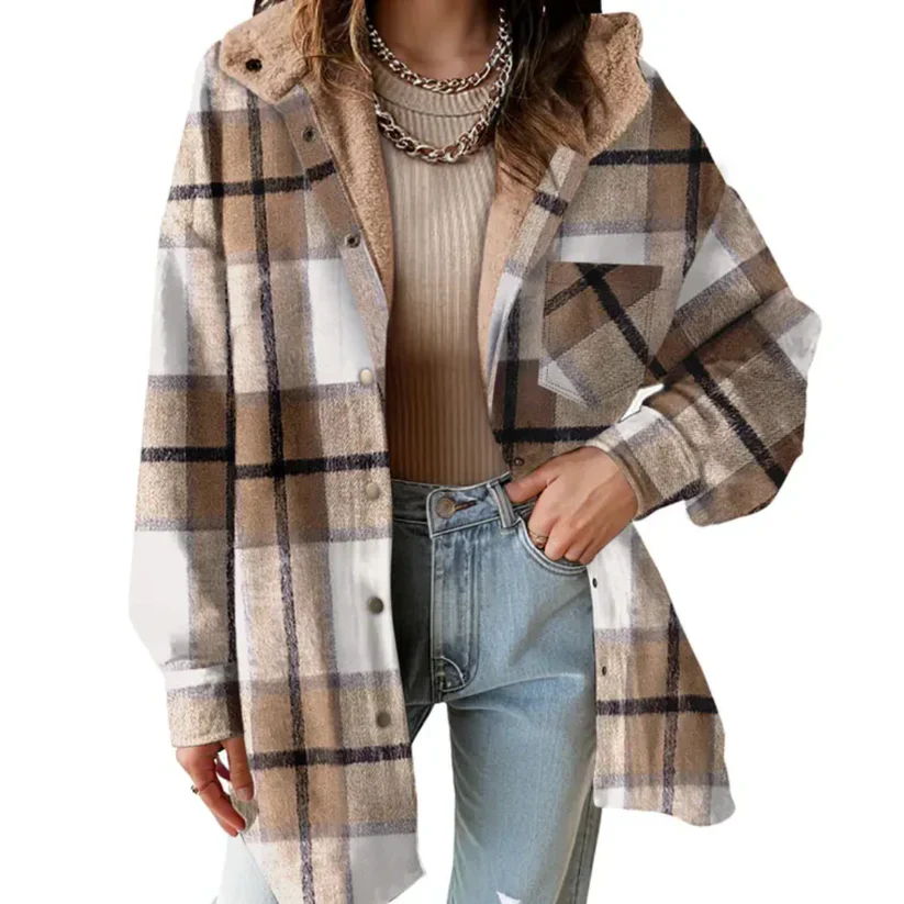 Ceylan Teddy Bear Cozy Flannel Jacket - Image 7