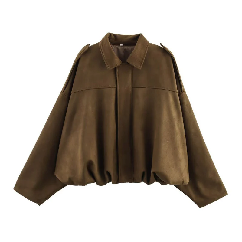 Ceylan Cozy Suede Bomber Jacket - Image 13