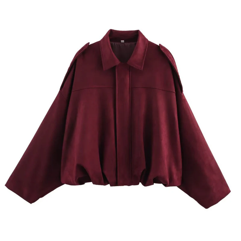 Ceylan Cozy Suede Bomber Jacket - Image 14