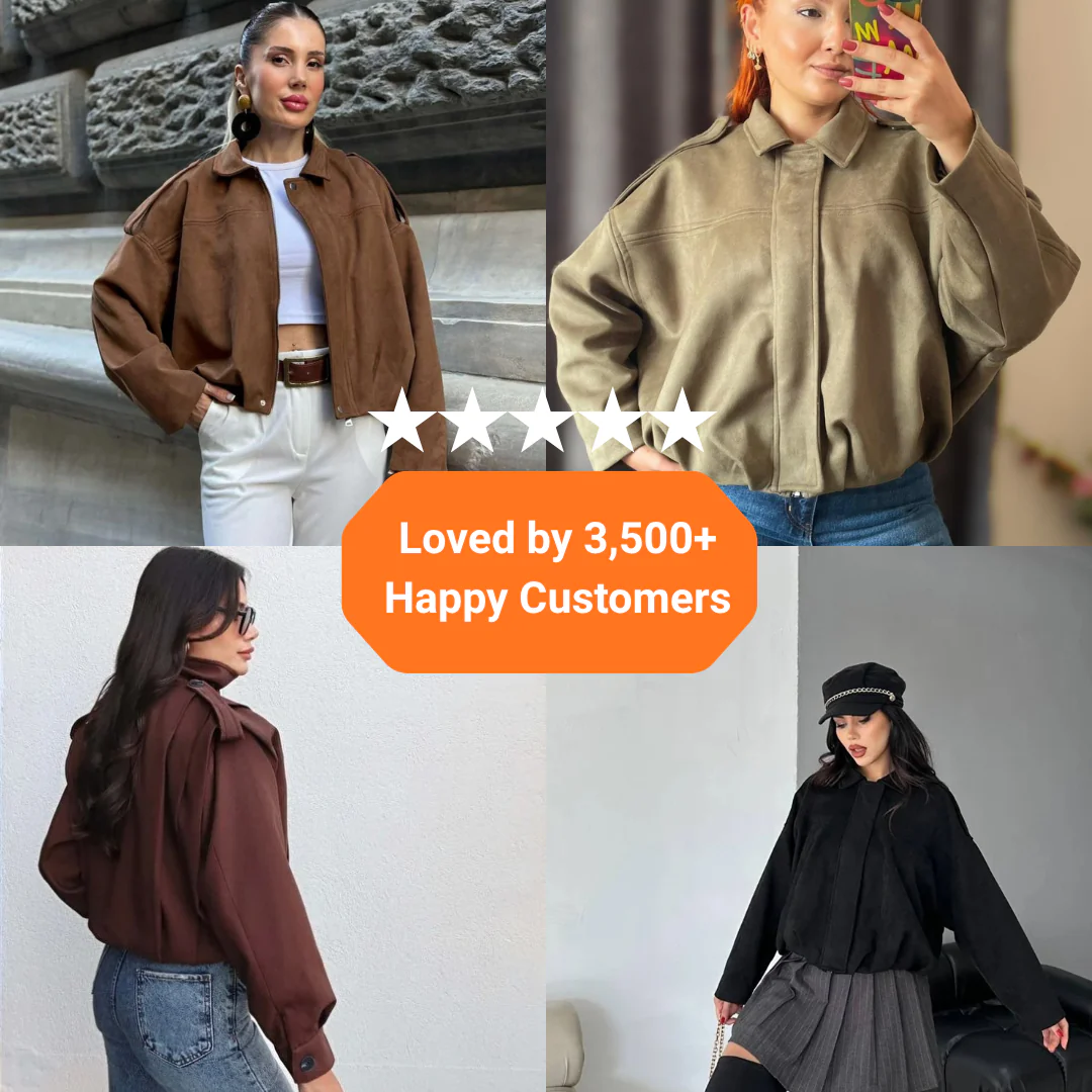 Ceylan Cozy Suede Bomber Jacket - Image 5