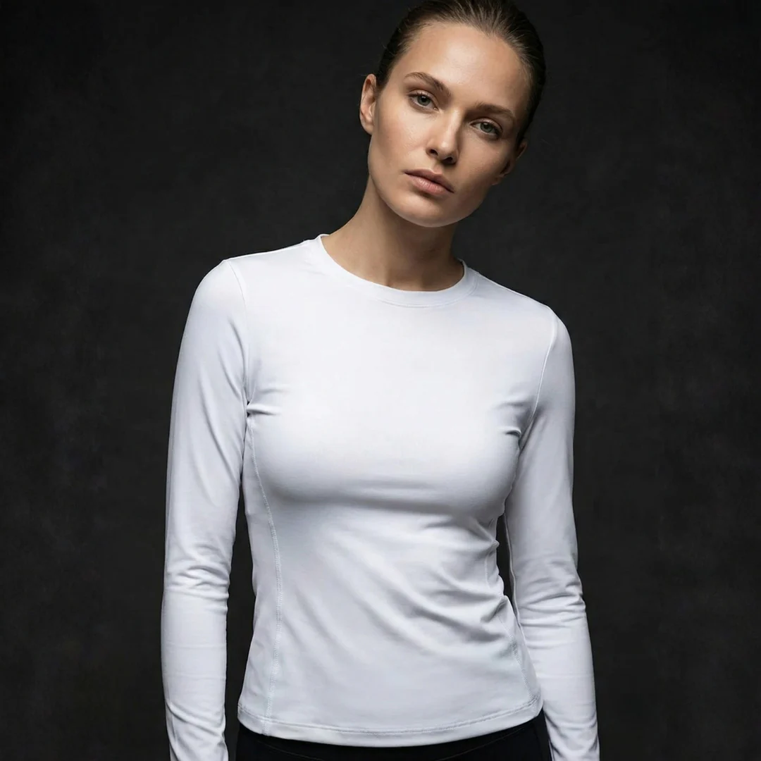 Ceylan T-Shirts 3pcs Women’s Slim Fit Long Sleeve Crew Neck Essential - Image 3