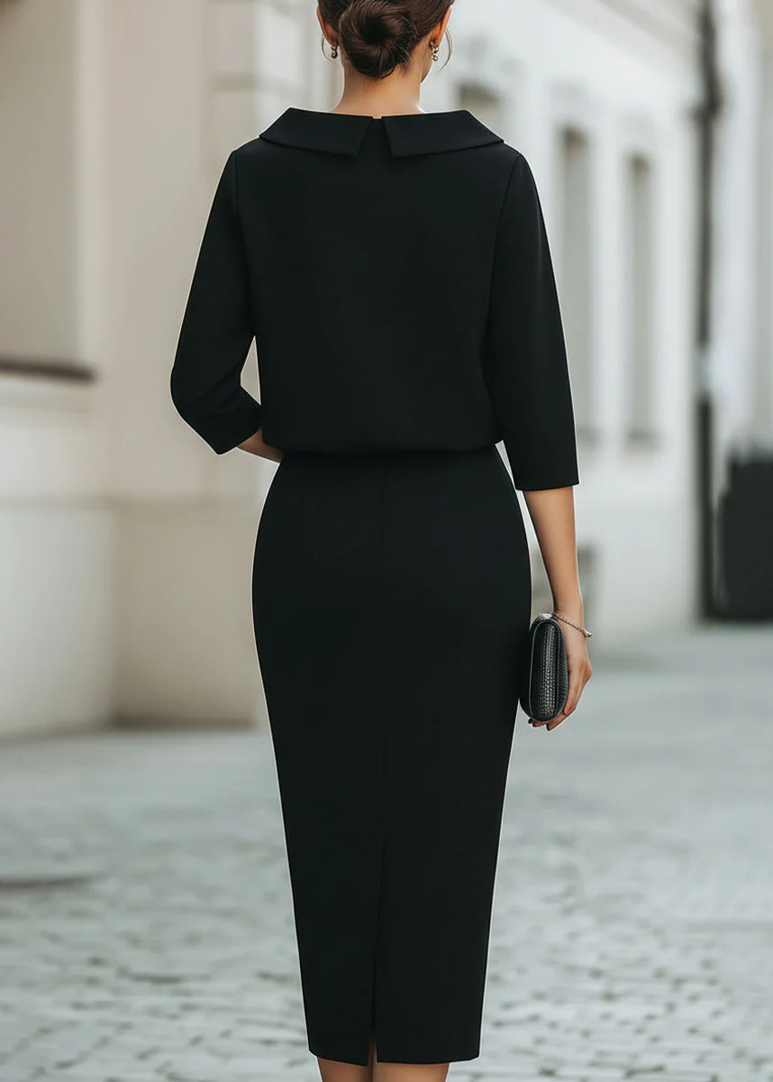 Ceylan Women’s Boat Neck Midi Skirt Set with Elegant 3/4 Sleeves - Image 12
