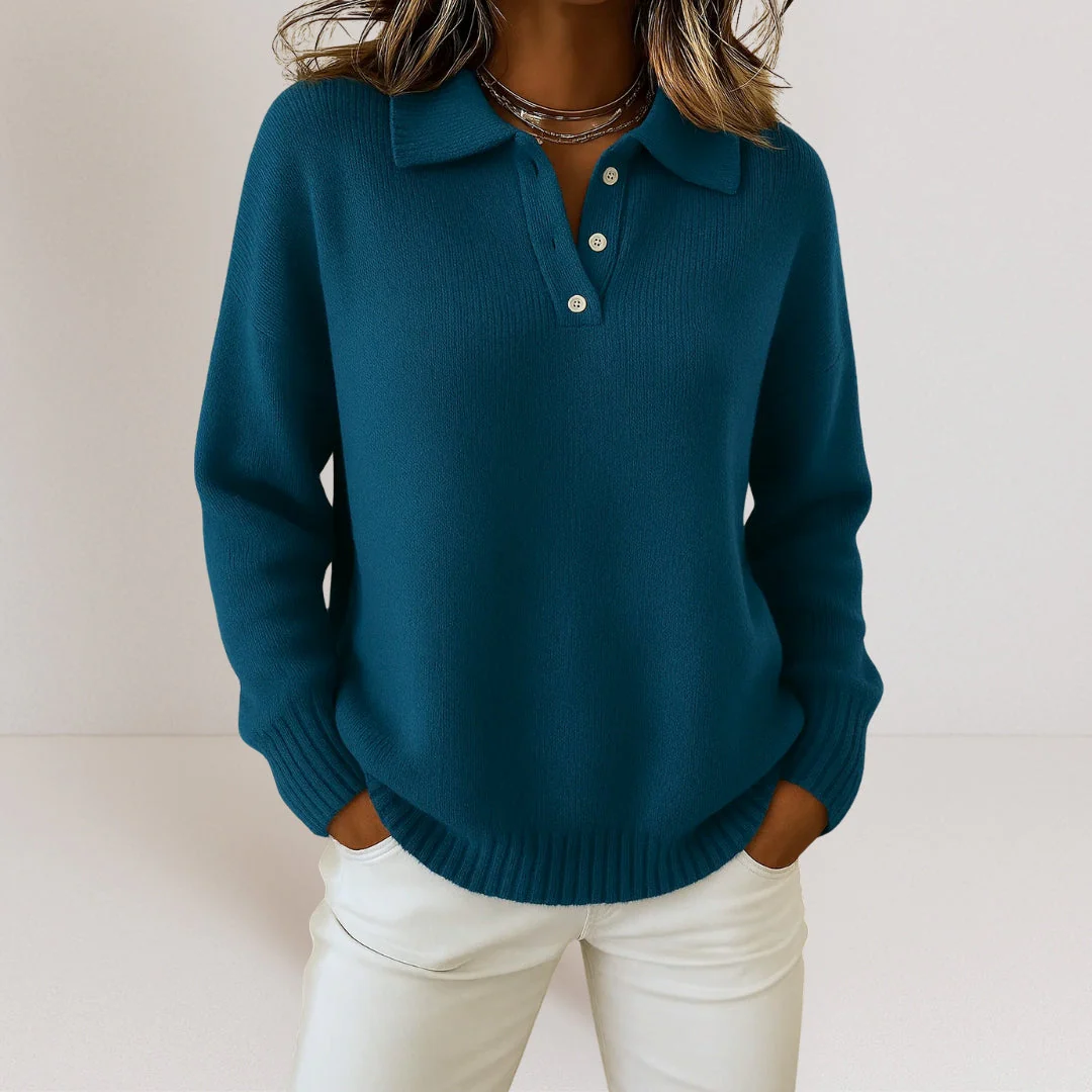 Ceylan Women’s Cable Knit Sweater Chunky High Neck Fit - Image 3
