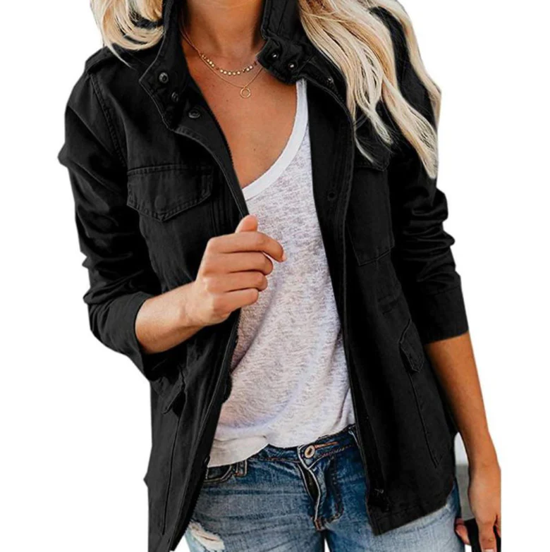 Ceylan Women¡¯s Cargo Utility Jacket Multi-Pocket Field Coat - Image 5