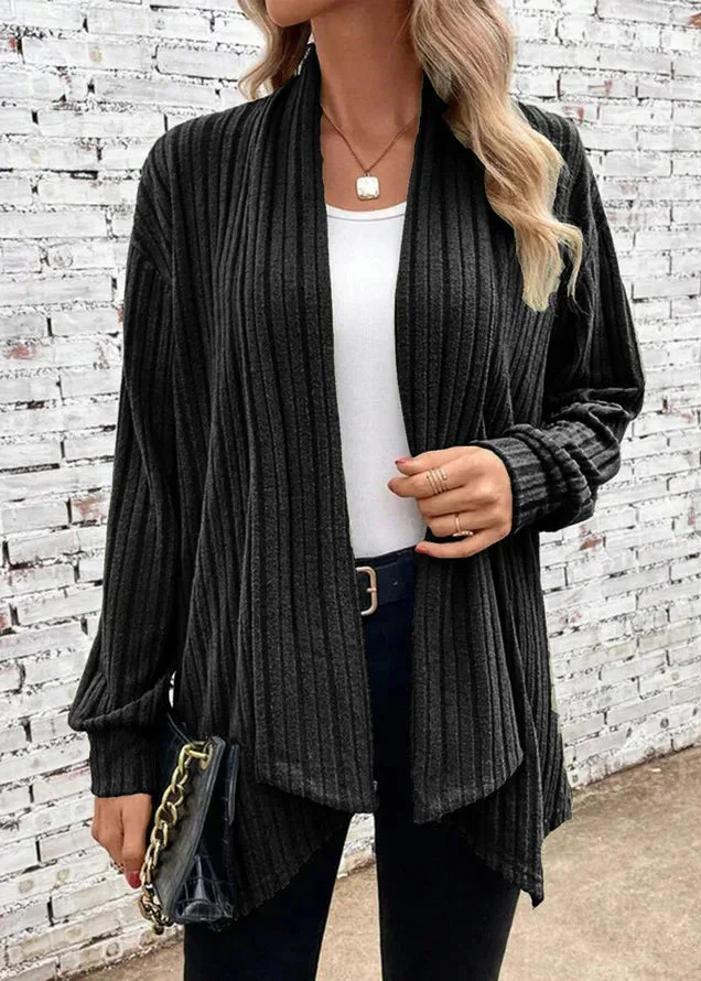 Ceylan Women’s Chunky Knit Cardigan Slouchy Open Front Coat - Image 6
