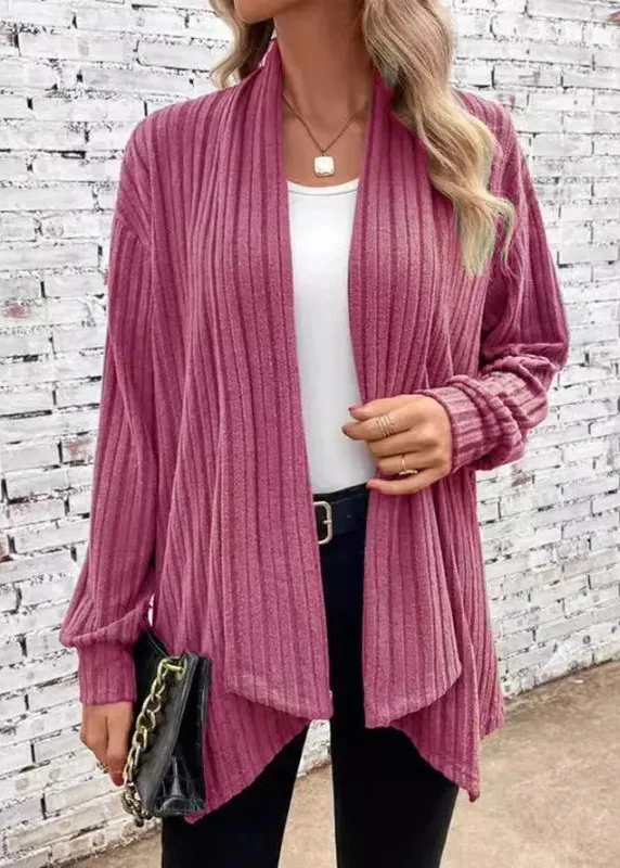 Ceylan Women’s Chunky Knit Cardigan Slouchy Open Front Coat - Image 7