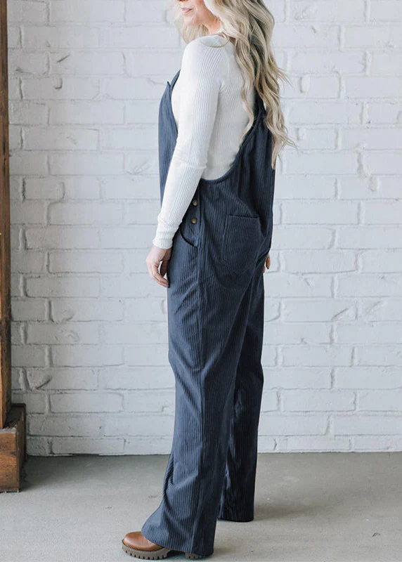 Ceylan Women’s Corduroy Overalls with Relaxed Wide Leg - Image 13