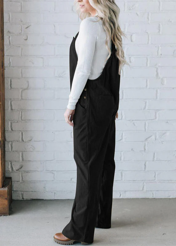 Ceylan Women’s Corduroy Overalls with Relaxed Wide Leg - Image 14