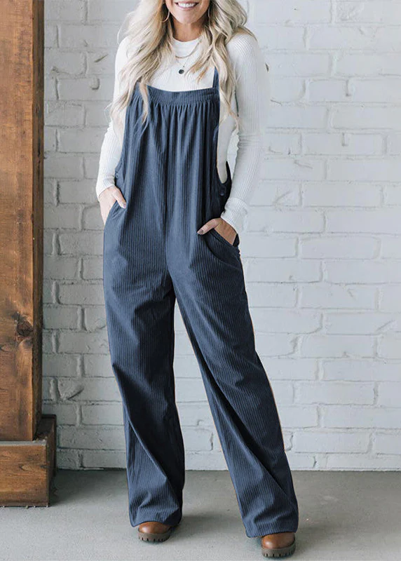 Ceylan Women’s Corduroy Overalls with Relaxed Wide Leg - Image 5
