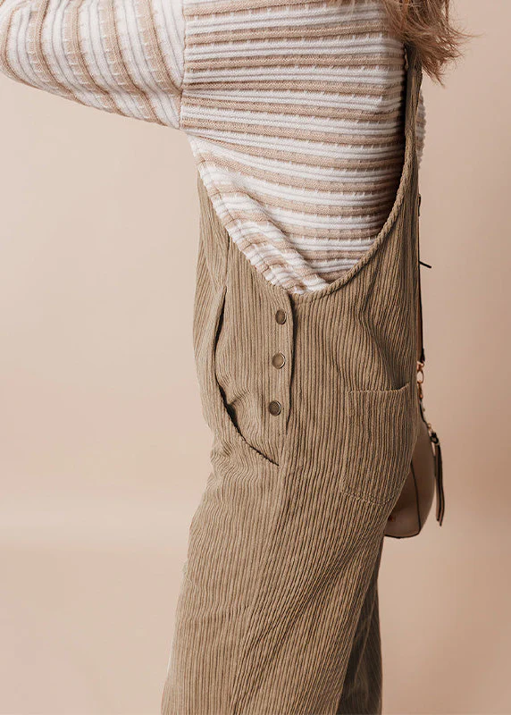 Ceylan Women’s Corduroy Overalls with Relaxed Wide Leg - Image 7