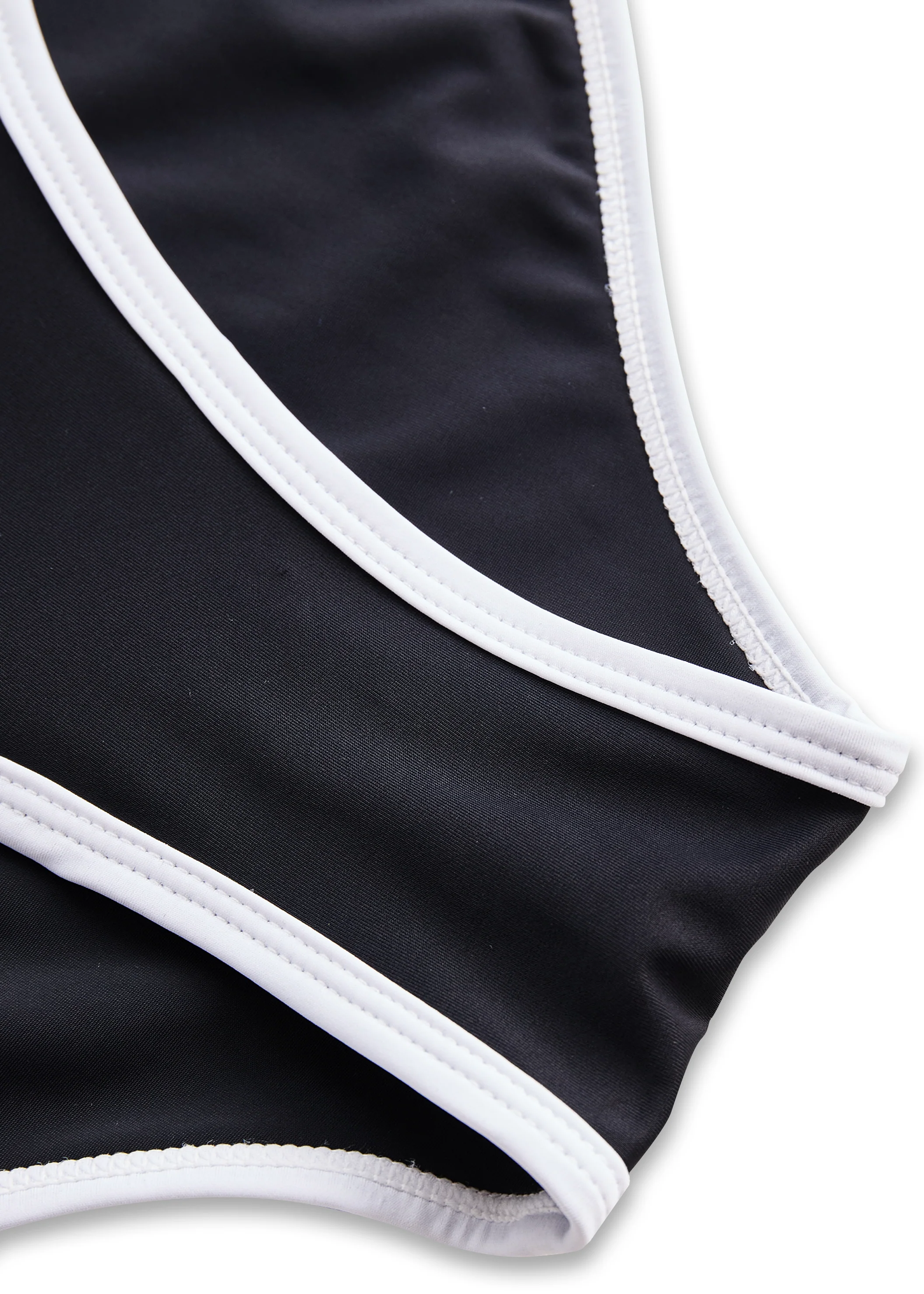 Ceylan Women’s Deep V-Neck One-Piece Swimsuit with Contrast Piping - Image 5
