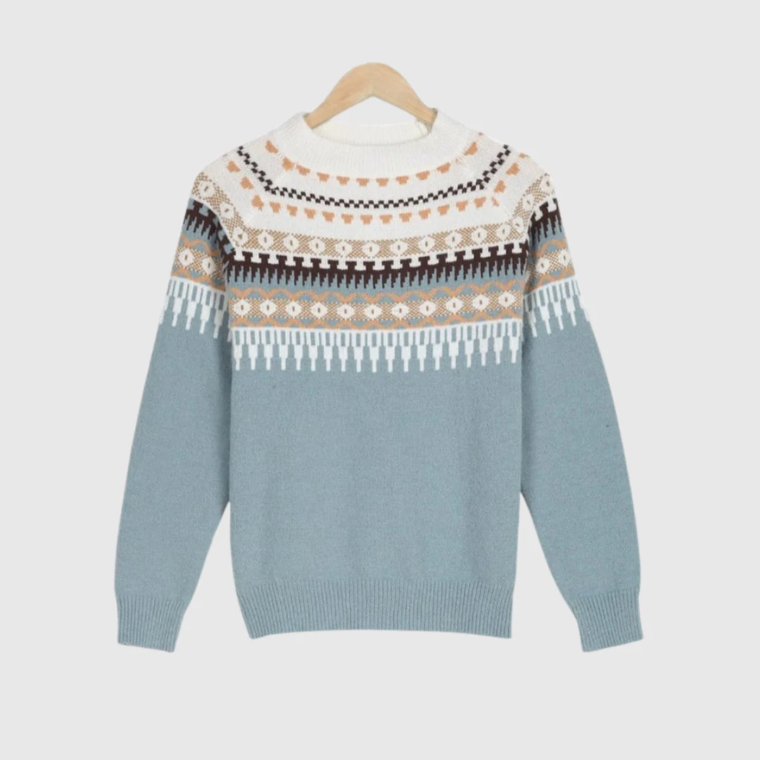 Ceylan Women¡¯s Fair Isle Sweater Nordic Pattern Pullover - Image 7