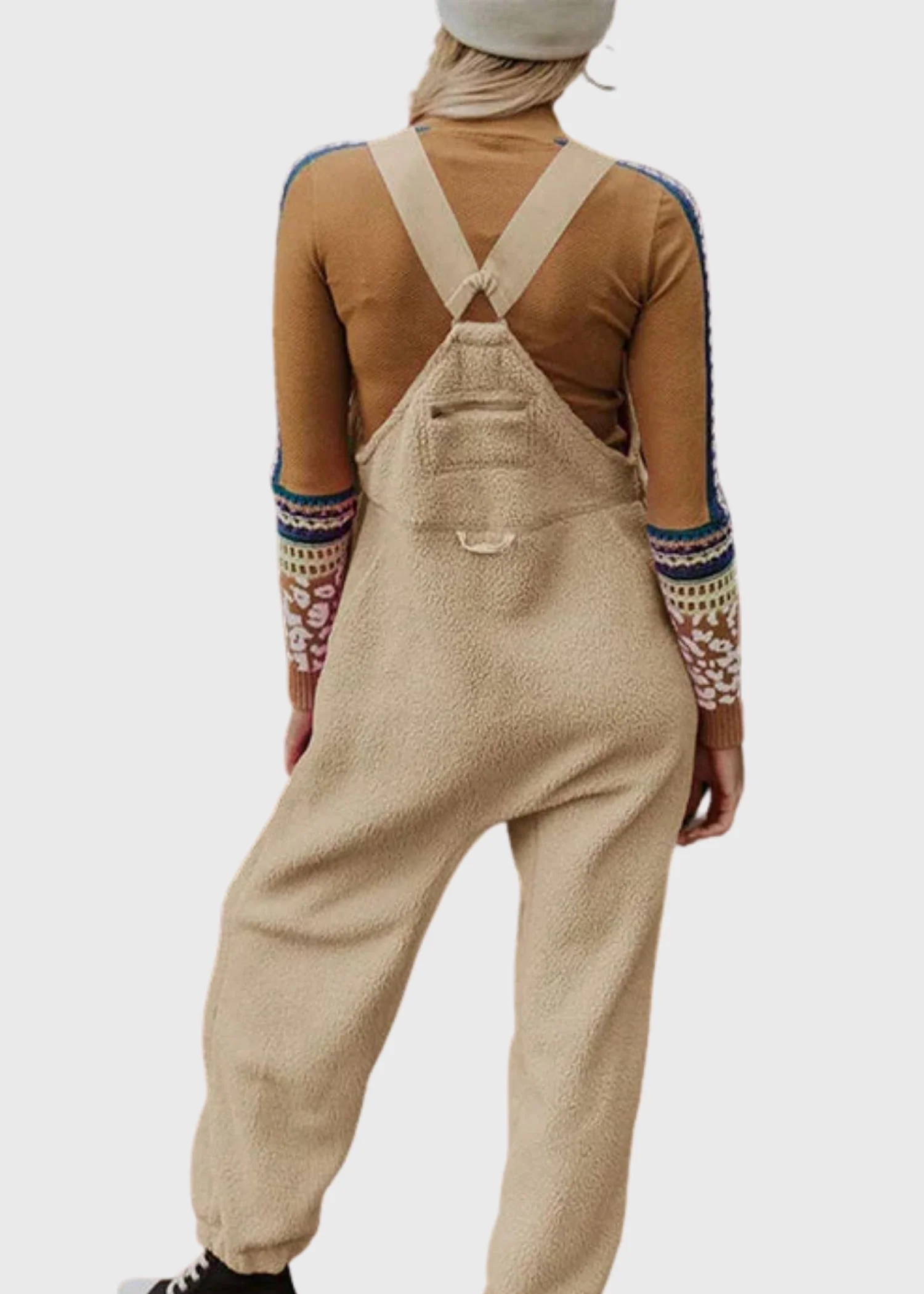 Ceylan Women's Fleece Thermal Overalls with Zippered Pockets - Image 11