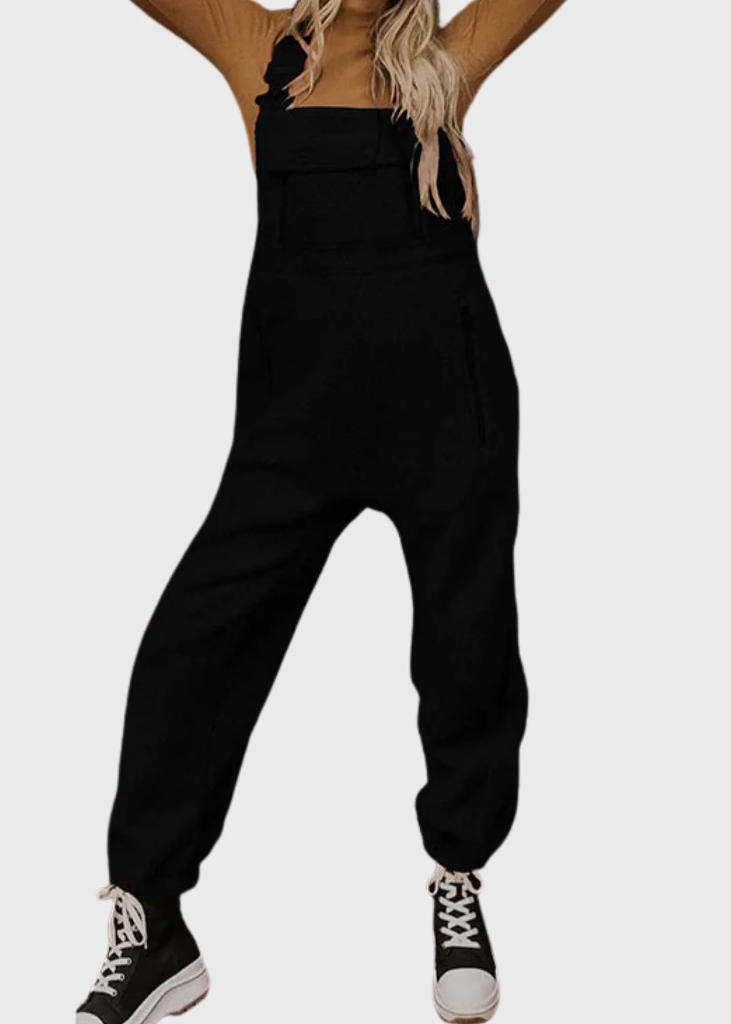 Ceylan Women's Fleece Thermal Overalls with Zippered Pockets - Image 6