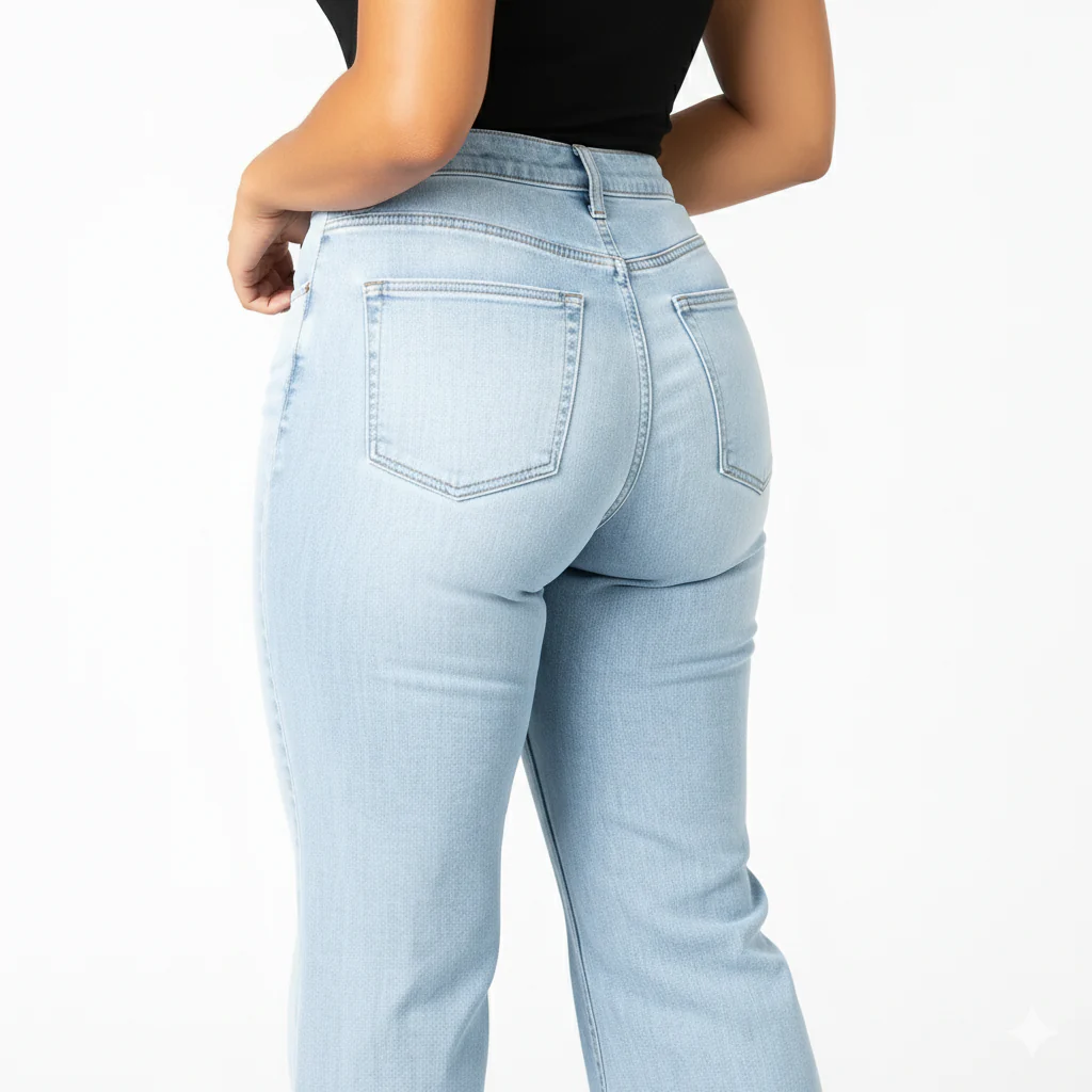 Ceylan Women¡¯s High Rise Flare Jeans Stretch Bell Bottom - Image 6
