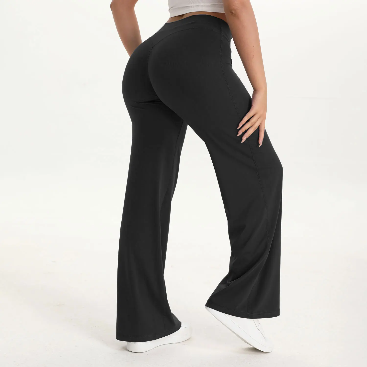 Ceylan Women’s High Waist Straight Leg Yoga Pants Stretch - Image 41