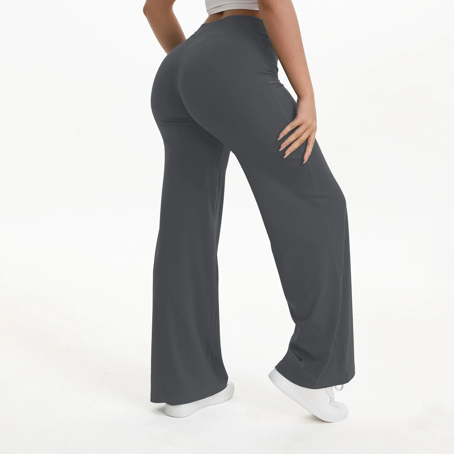 Ceylan Women’s High Waist Straight Leg Yoga Pants Stretch - Image 48