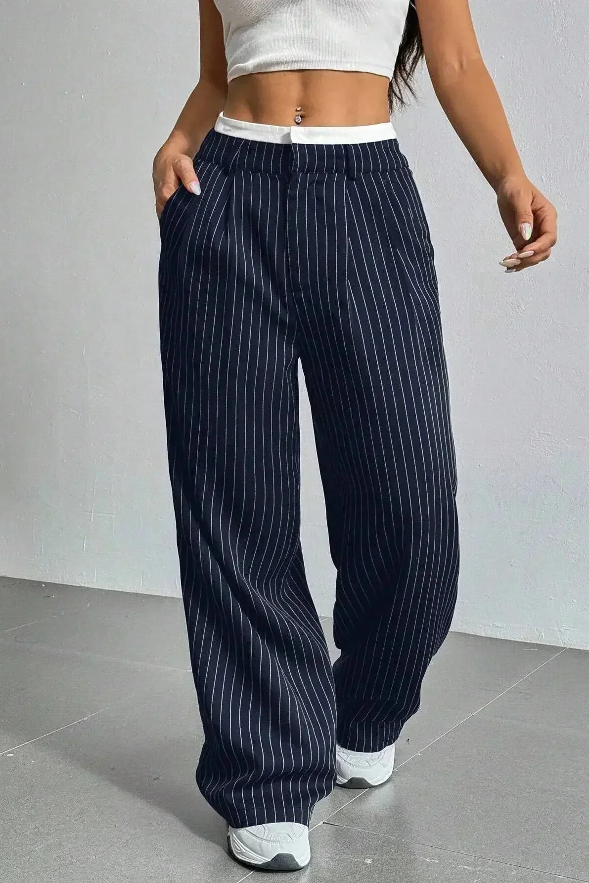 Ceylan Women¡¯s High Waisted Wide Leg Pants Soft Lounge Fit - Image 3