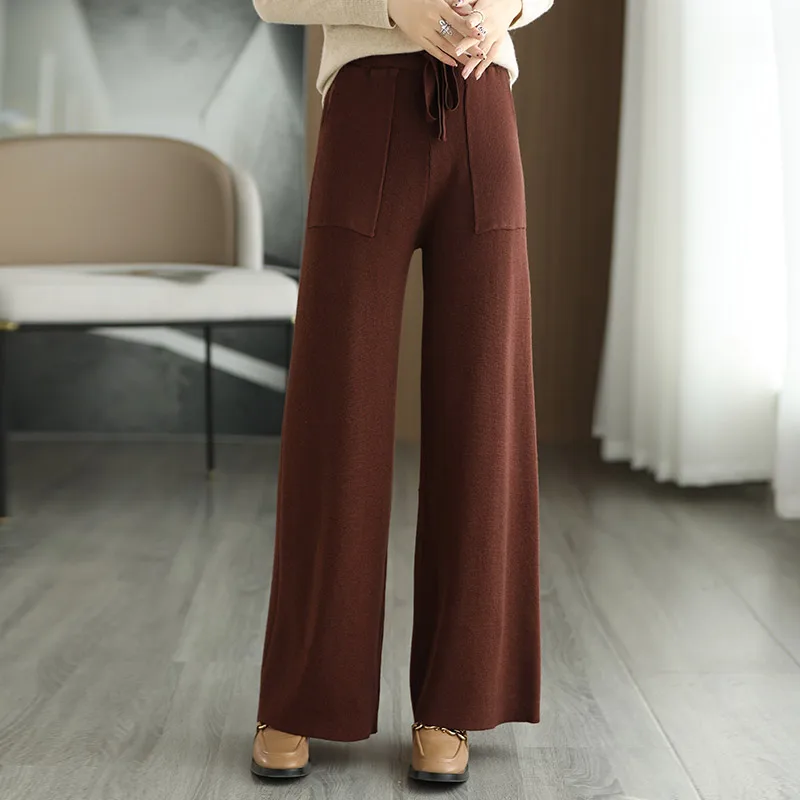 Ceylan Women’s High Waisted Wool Trousers Pleated Wide Leg - Image 4