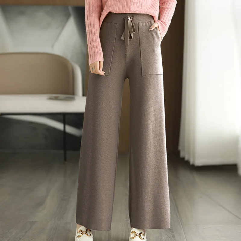Ceylan Women’s High Waisted Wool Trousers Pleated Wide Leg - Image 5