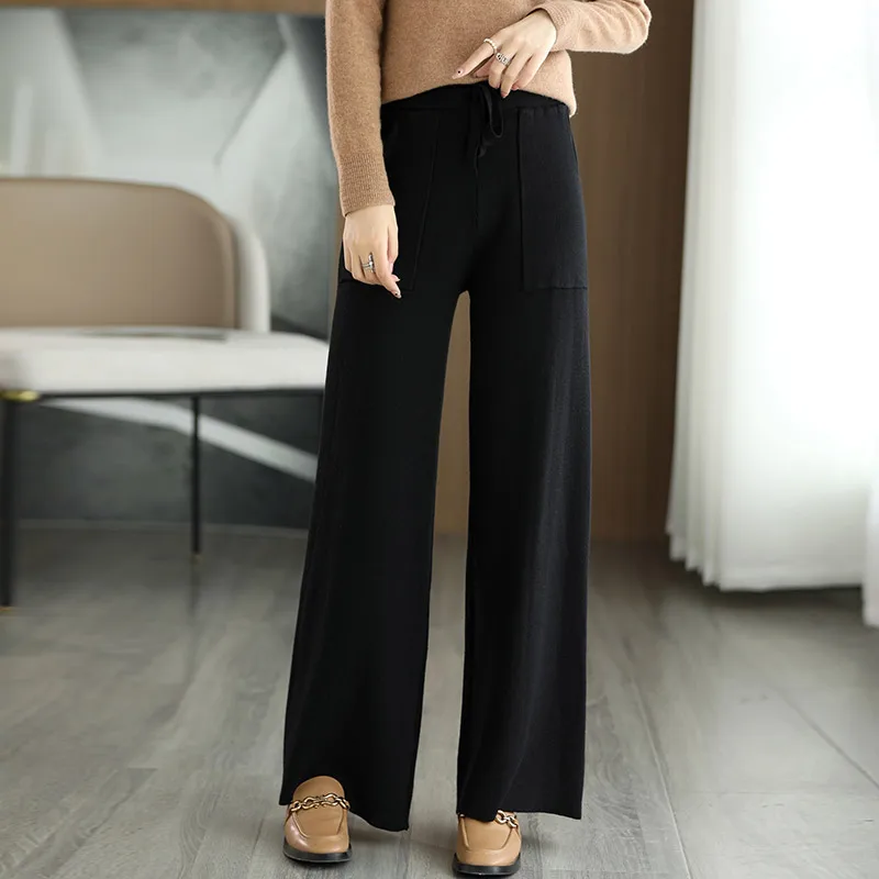 Ceylan Women’s High Waisted Wool Trousers Pleated Wide Leg - Image 7