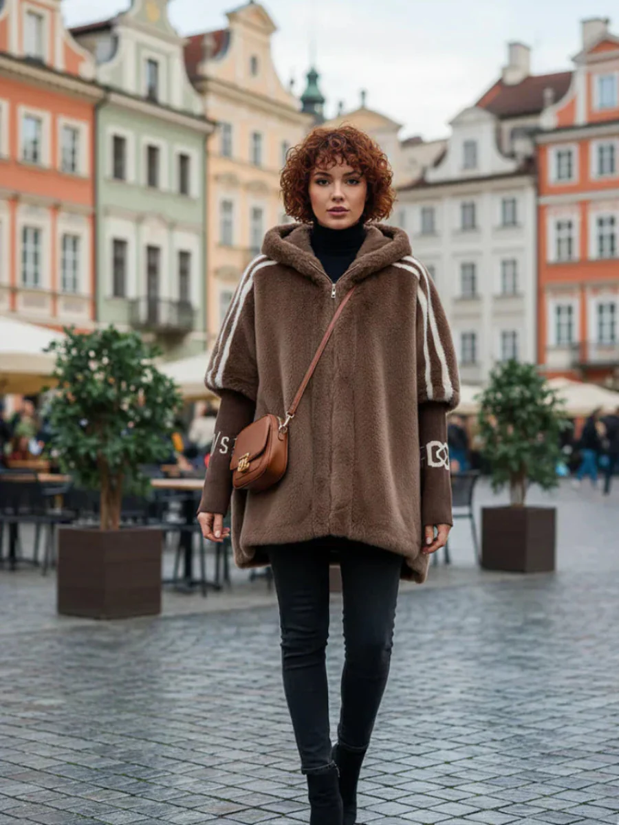 Ceylan Women¡¯s Hooded Faux Fur Coat Oversized Fit - Image 7