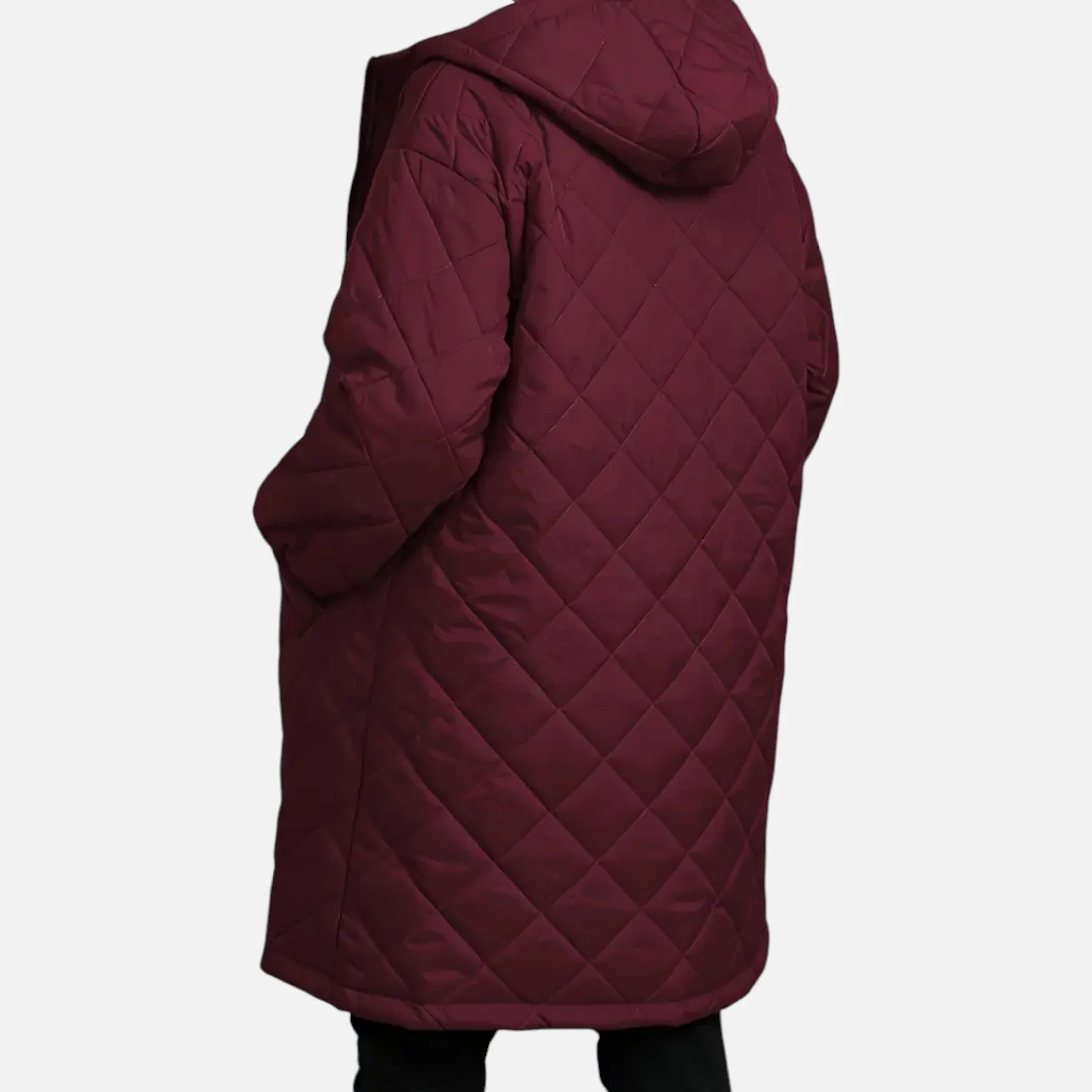 Ceylan Women’s Long Quilted Coat with Hood - Image 17