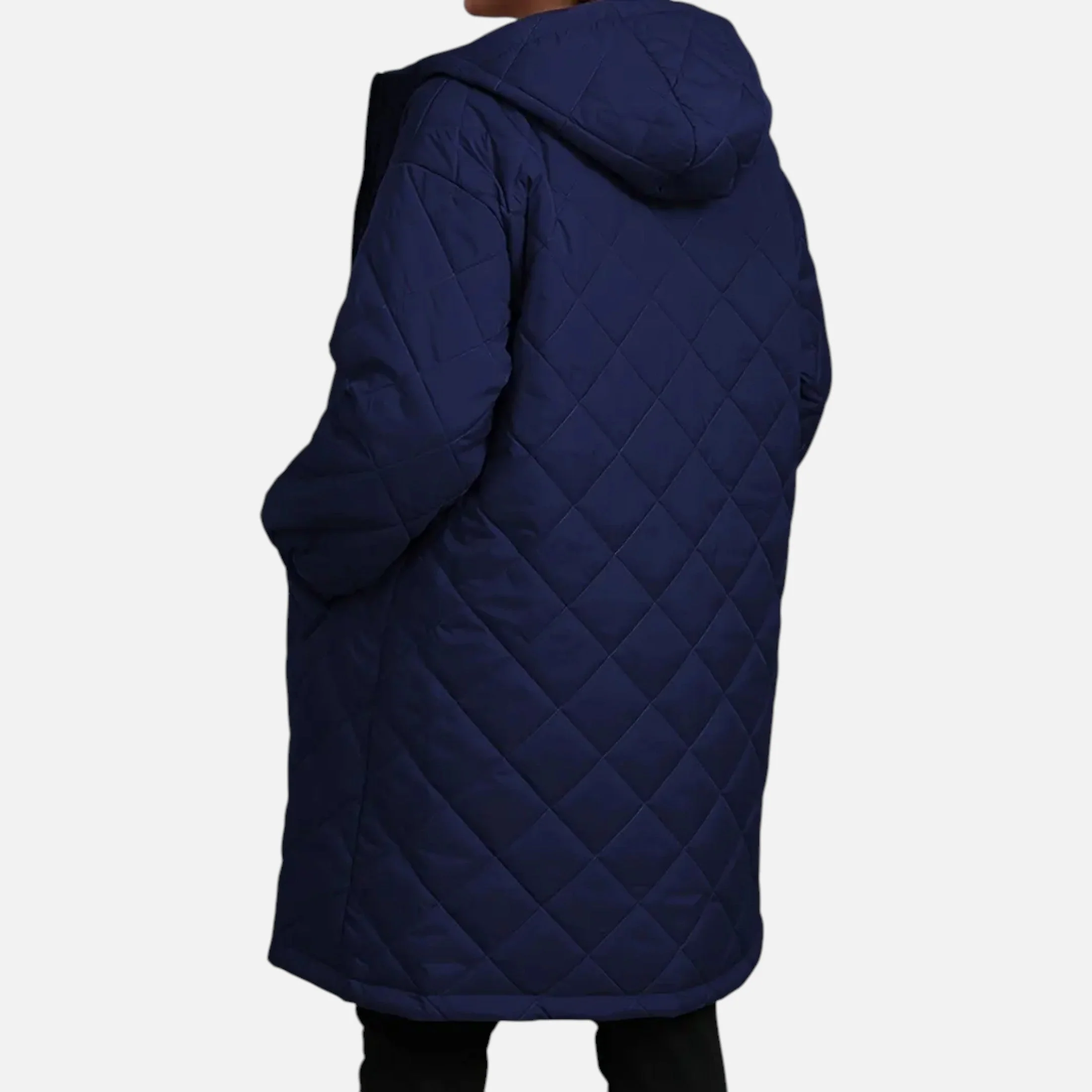 Ceylan Women’s Long Quilted Coat with Hood - Image 22