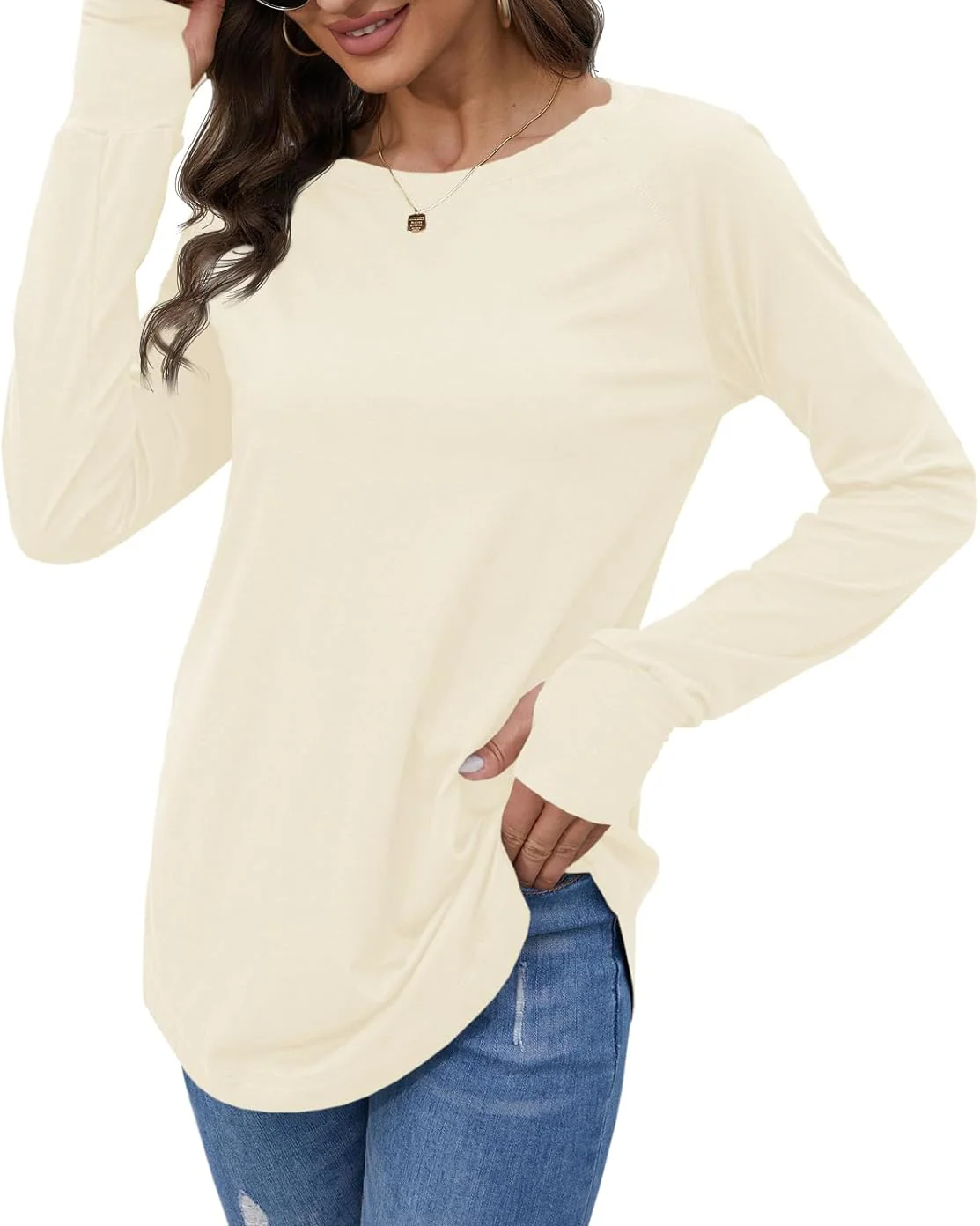 Ceylan Women¡¯s Long Sleeve Tunic Top With Thumbhole Cuffs - Image 7