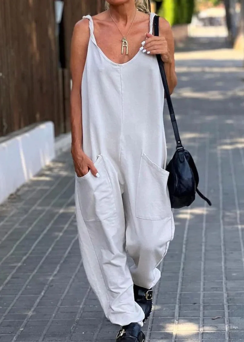 Ceylan Women's Loose Fit Jumpsuit with Oversized Patch Pockets - Image 2