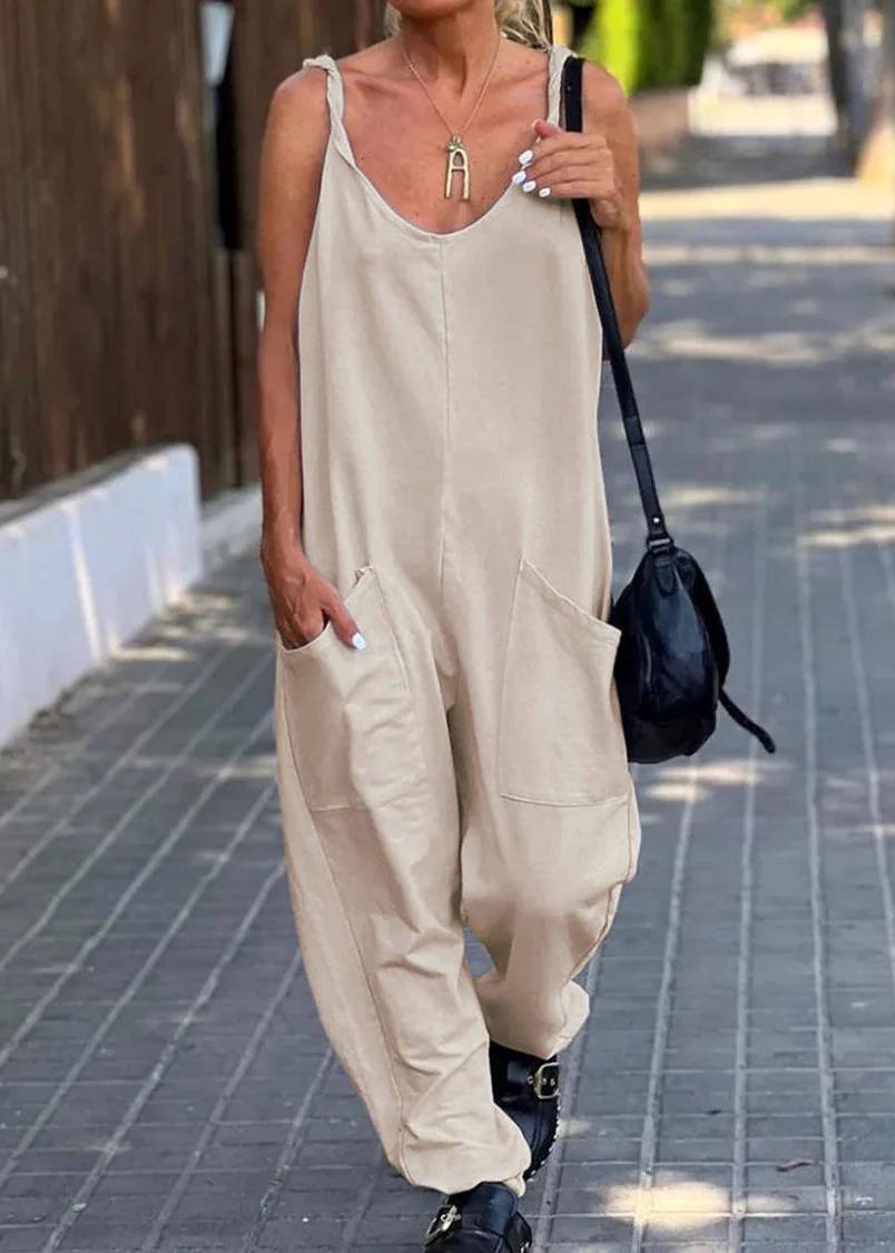Ceylan Women's Loose Fit Jumpsuit with Oversized Patch Pockets - Image 7