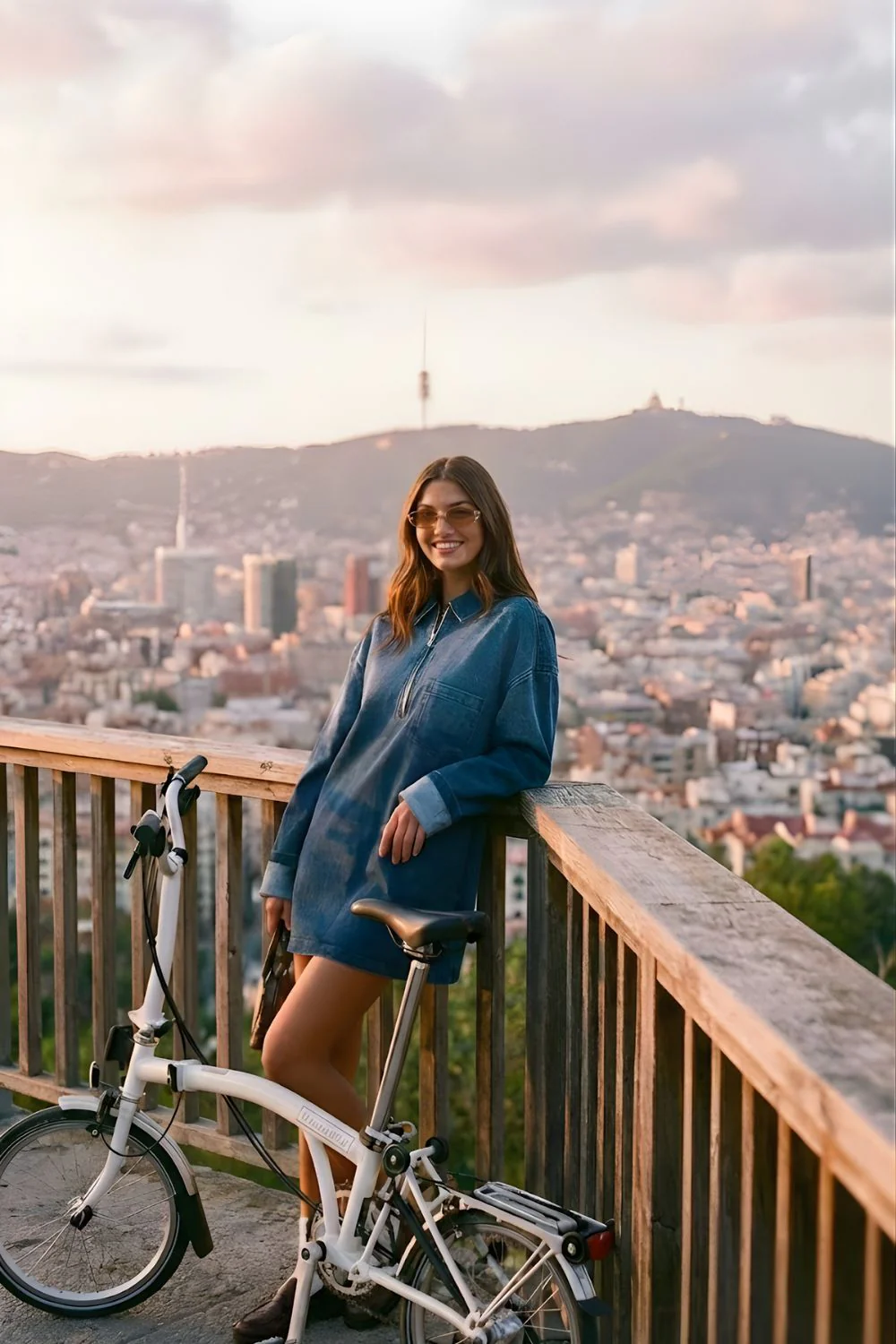 Ceylan Women’s Oversized Denim Shirt Dress with Pockets - Image 3