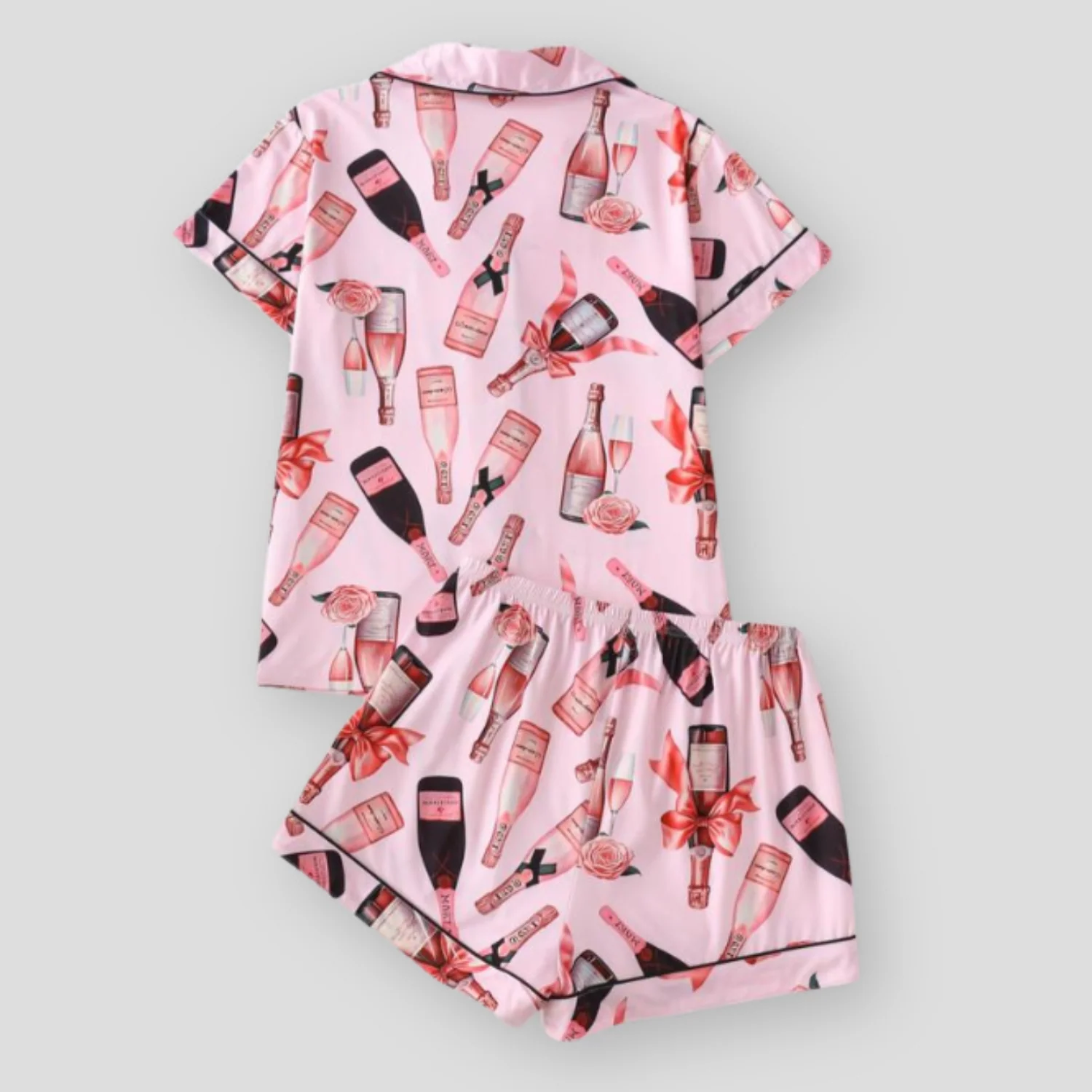 Ceylan Women¡¯s Pajama Set Silky Short Loungewear - Image 4