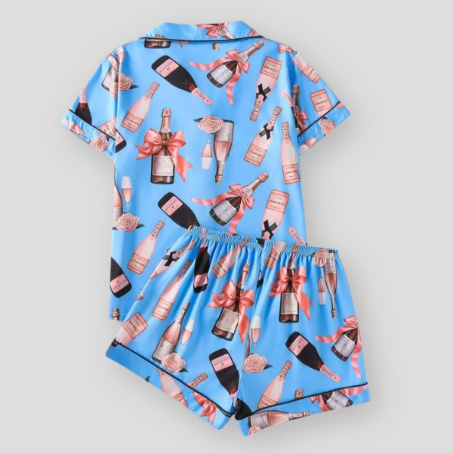 Ceylan Women¡¯s Pajama Set Silky Short Loungewear - Image 5