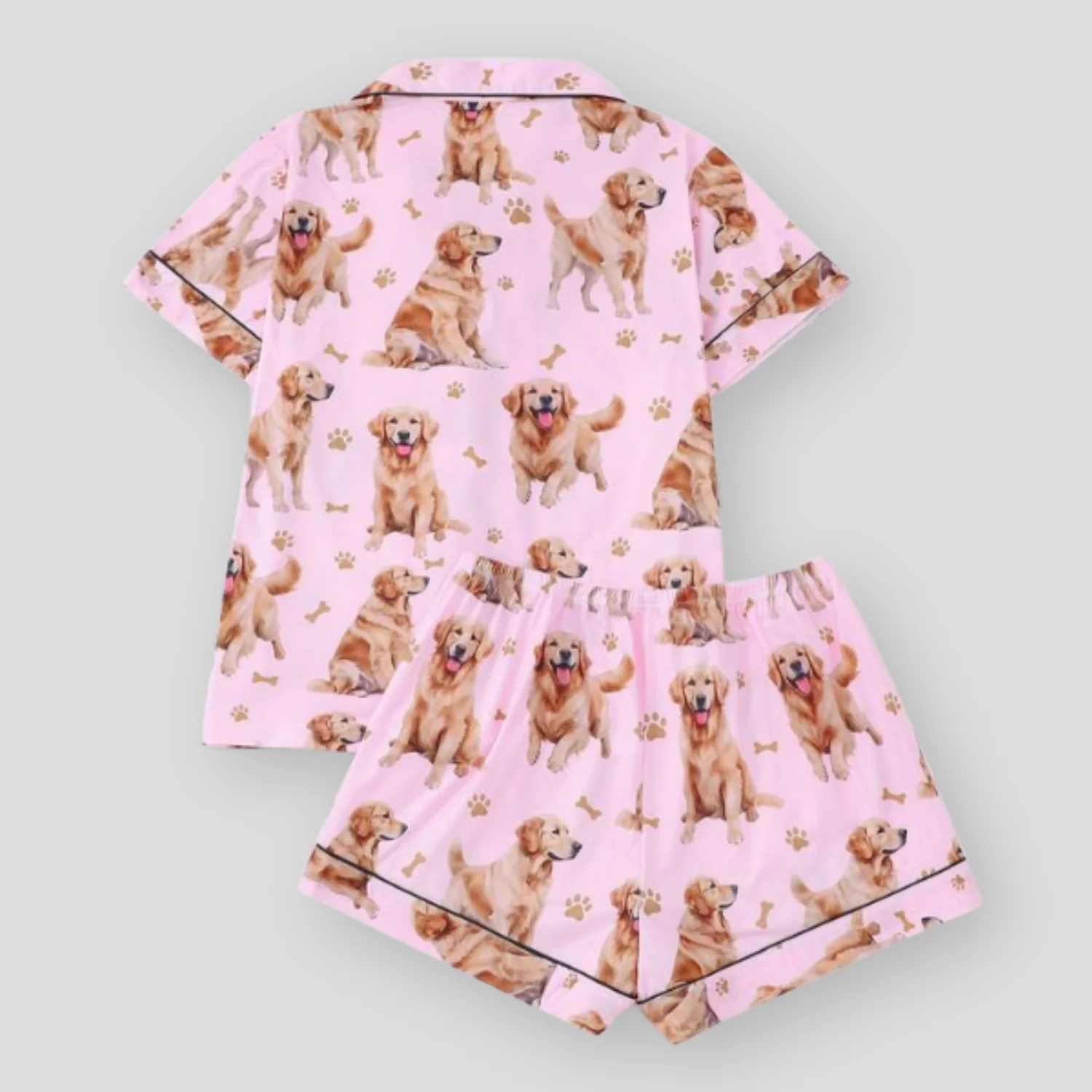 Ceylan Women¡¯s Pajama Set with Golden Retriever Print - Image 5