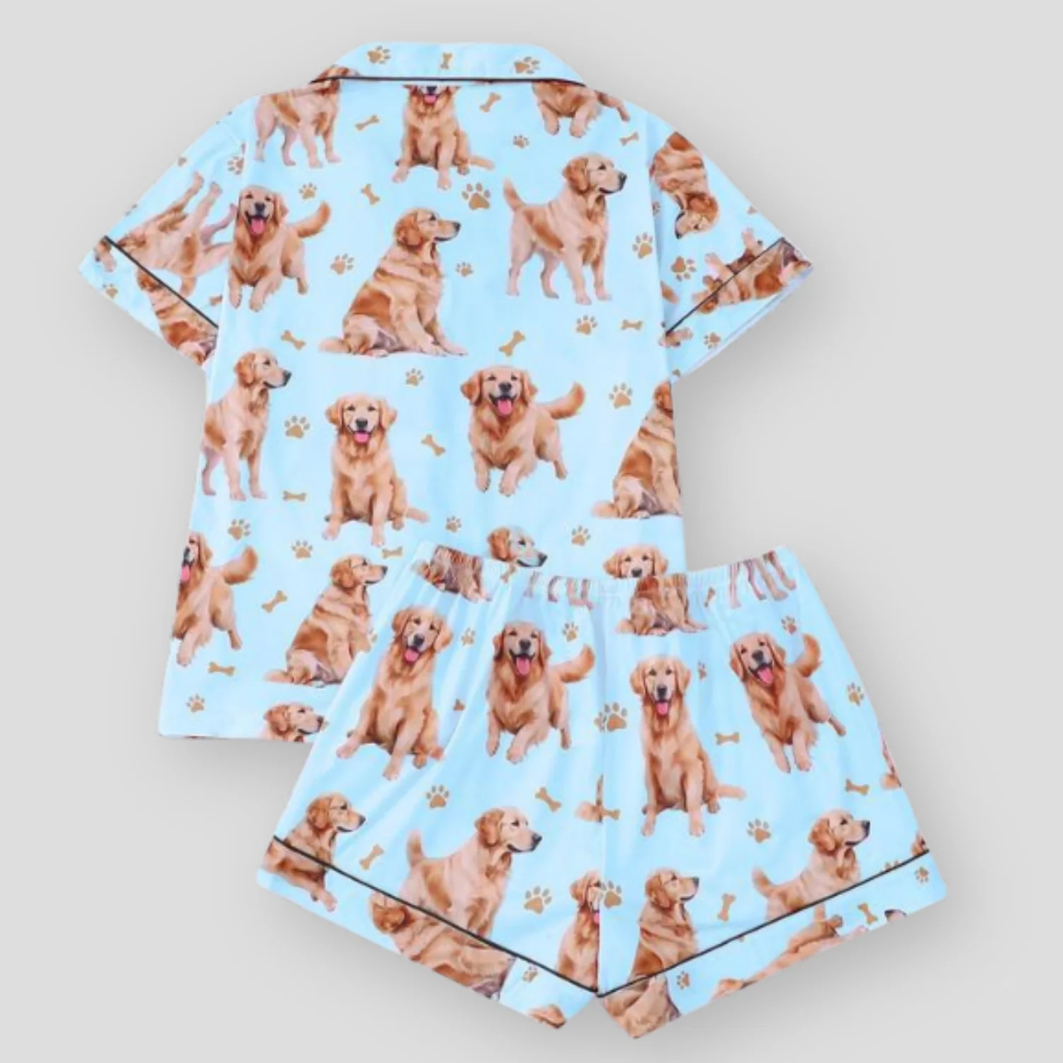 Ceylan Women¡¯s Pajama Set with Golden Retriever Print - Image 7