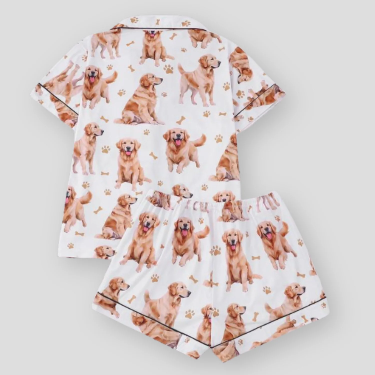 Ceylan Women¡¯s Pajama Set with Golden Retriever Print - Image 8